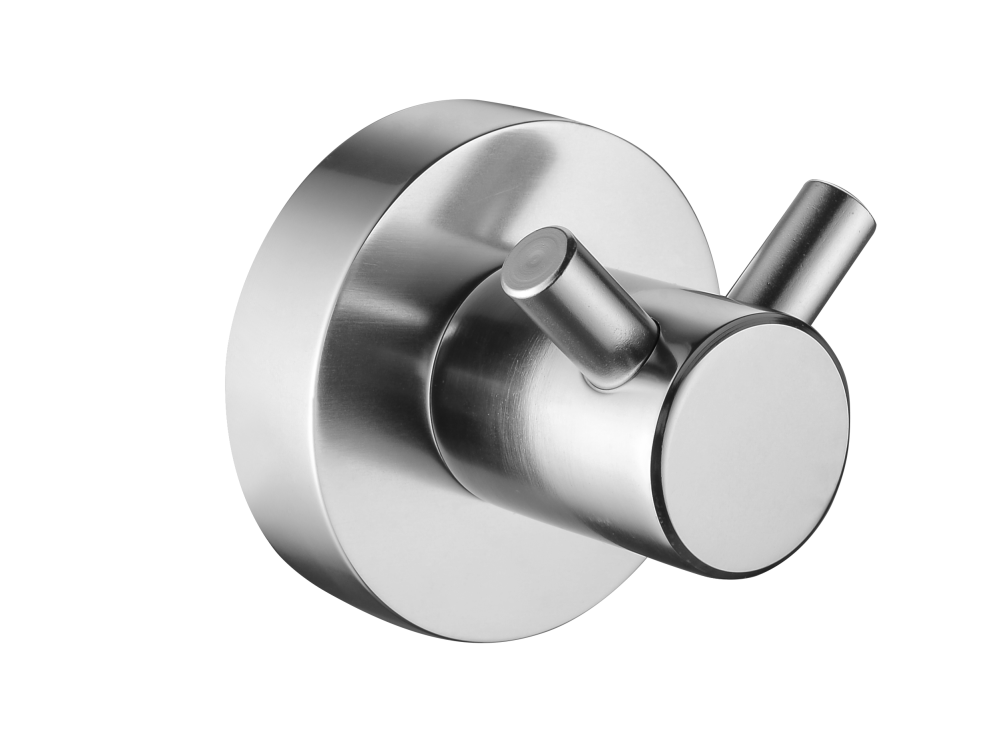 Rubine Double Robe Hook Matt Chrome Globe Series - Uniqool