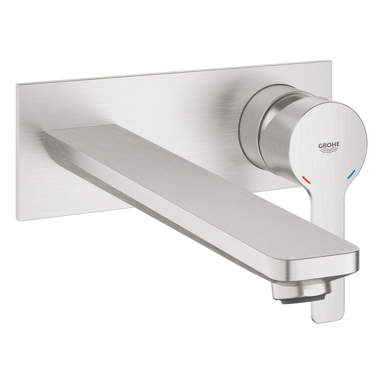 Grohe Lineare Two-Hole Supersteel Wall Mounted Concealed Basin Mixer L ...